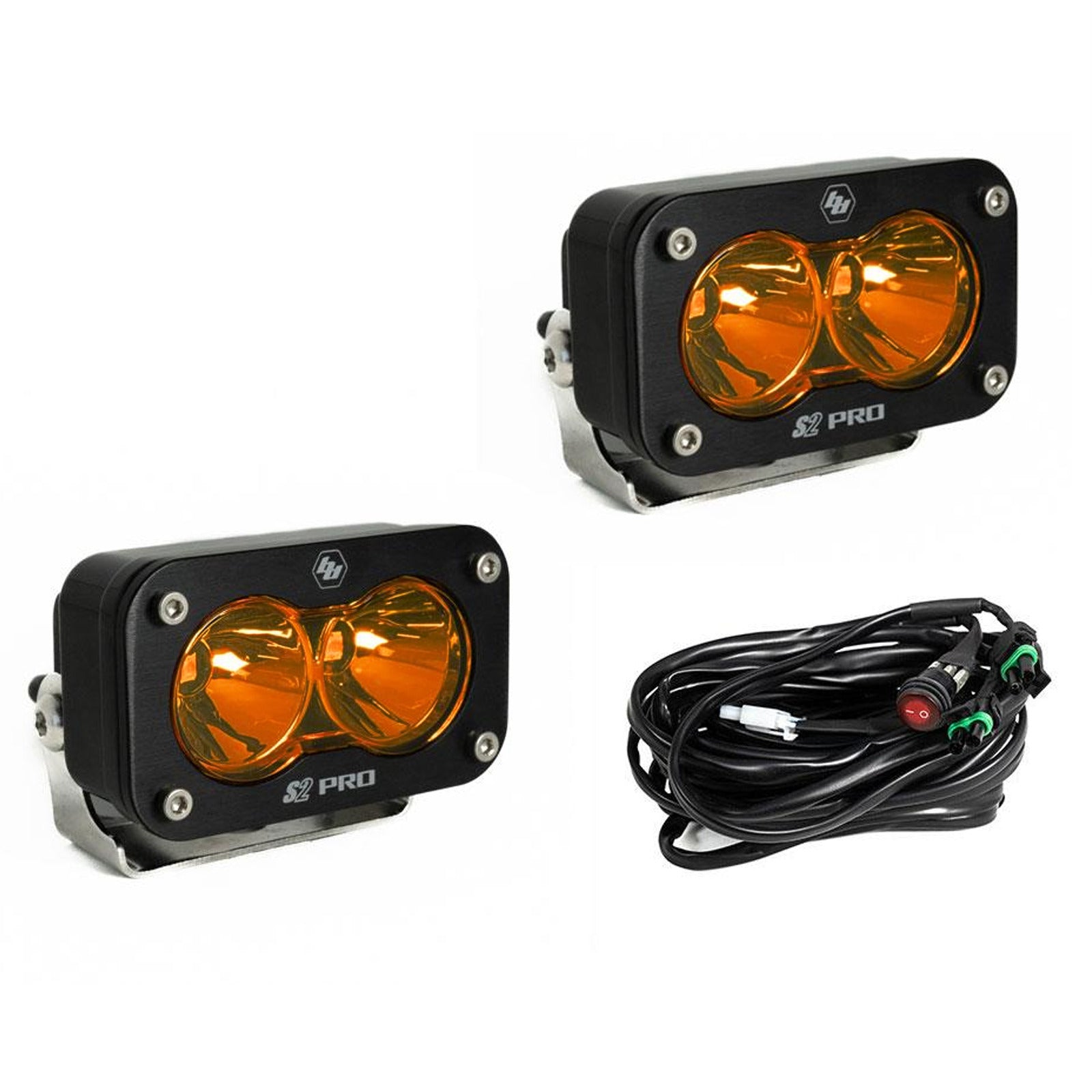 YoY　アンバーS2 Baja Designs Factory Amber S2 Pro Series LED Light Pods With
