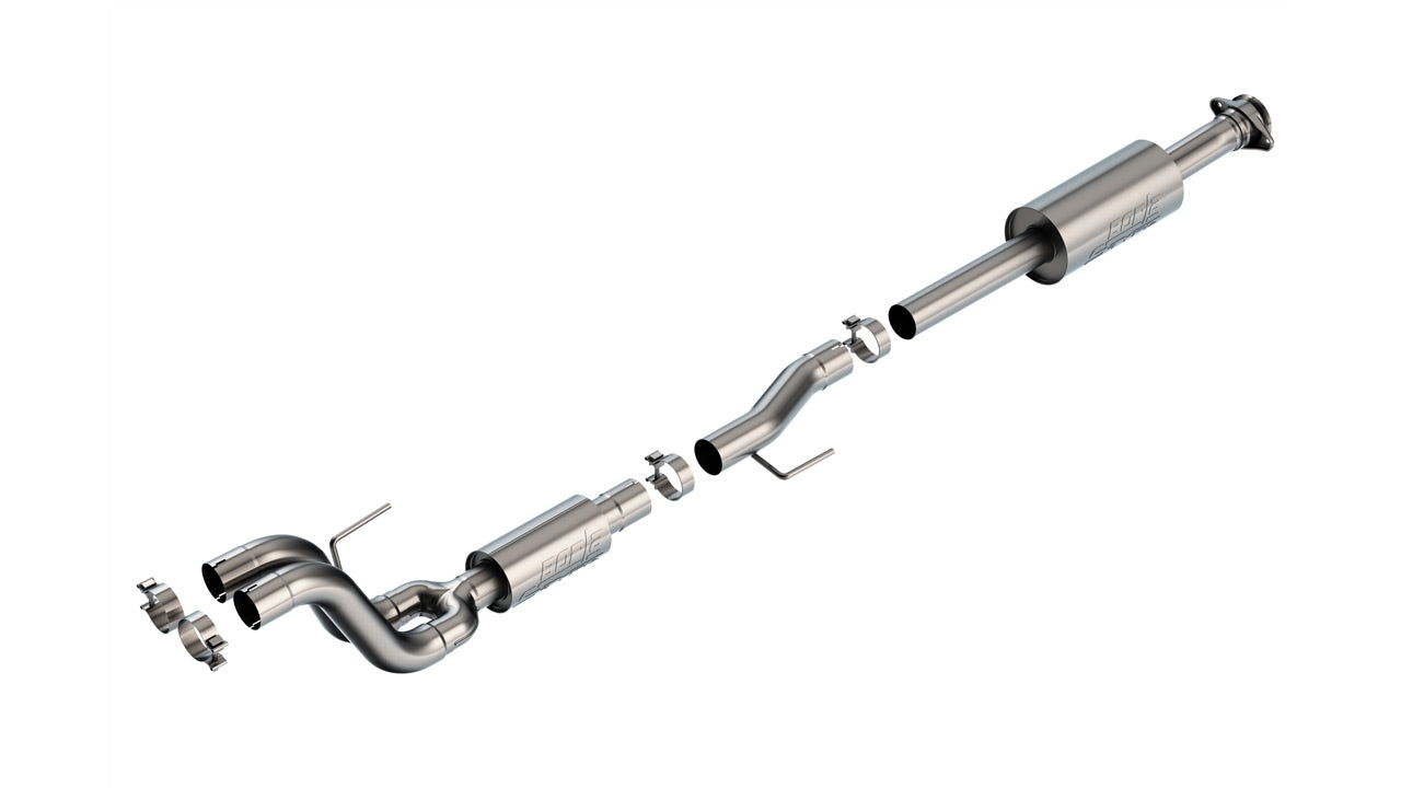 Borla F-150 2021 3.3L CC SB EC STB XL/XLT/Lariat/KR/Plnm/LTD 3/2.25 SRE Cat-Back S-Type BLK CHR Tips