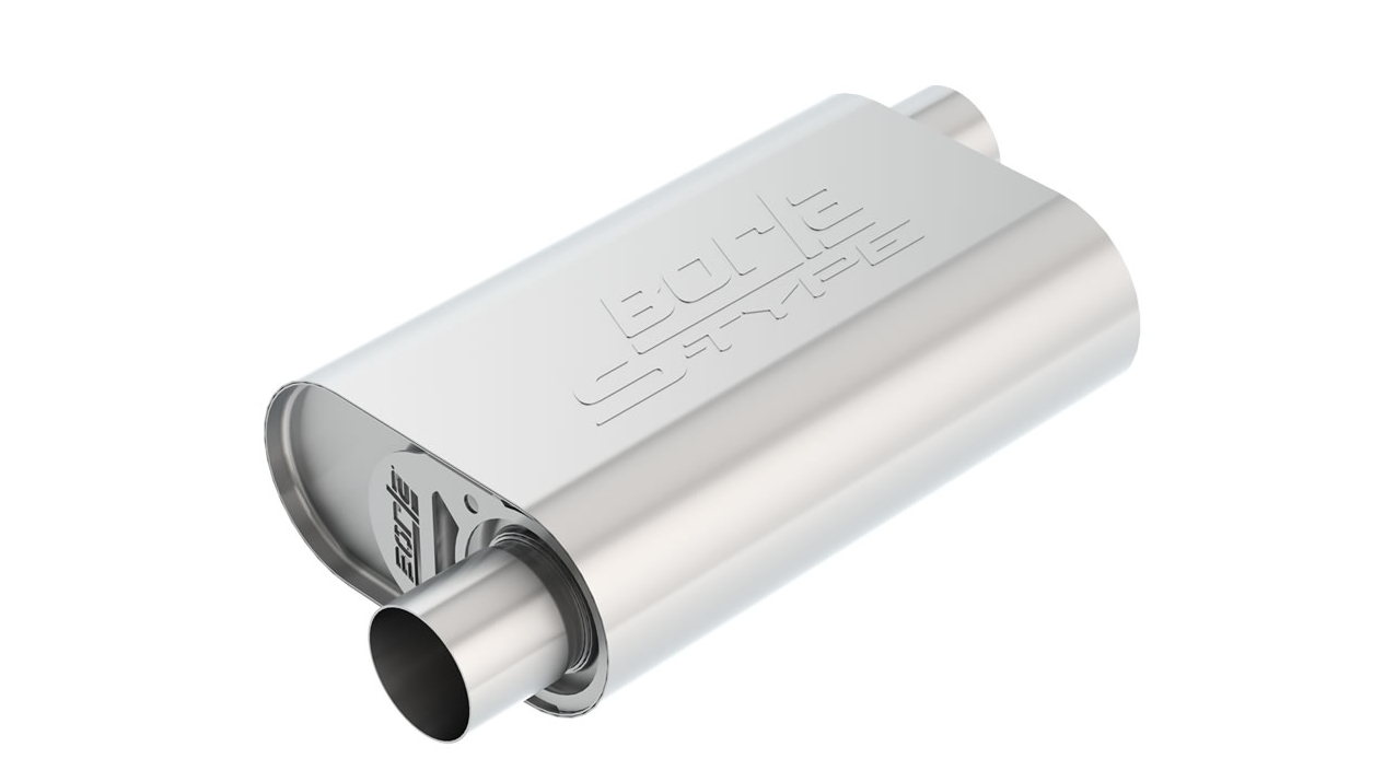 Borla CrateMuffler SBC Hot 350/383 3inch Offset/Offset 14in x 4.35in x 9in Oval Muffler