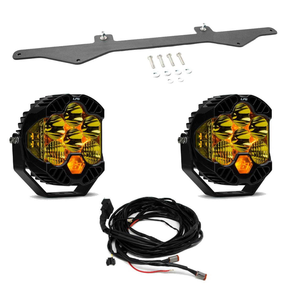 Baja Designs Double Amber LP6 & Mounting Kit For 21+ Ford Bronco W