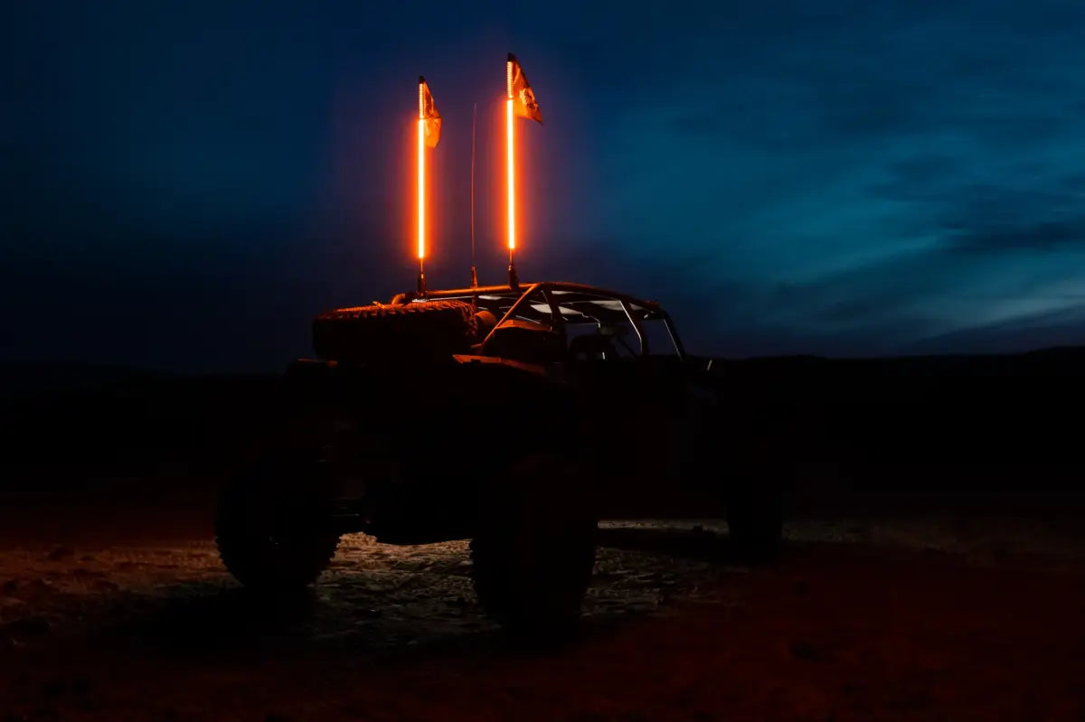 4-Foot Yellow LED Whip Light For ATV UTV Go-Kart – Off-Road Safety & Style