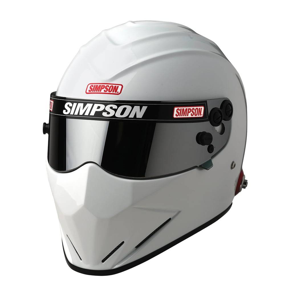 Simpson Racing 7297581 SA2020 Diamondback Racing Helmet 7-5/8 White