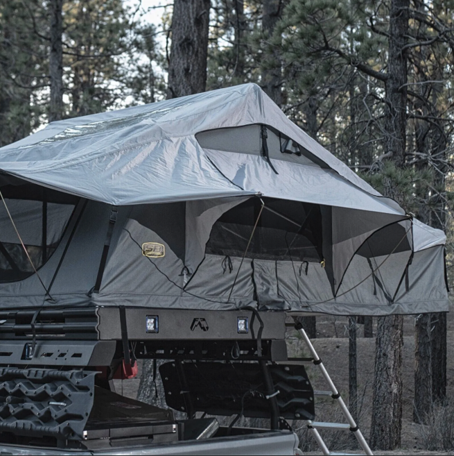 Smittybilt GEN2 Overlander Rooftop Tent XL Gray with Mattress Ladder – Rudy's Performance Parts
