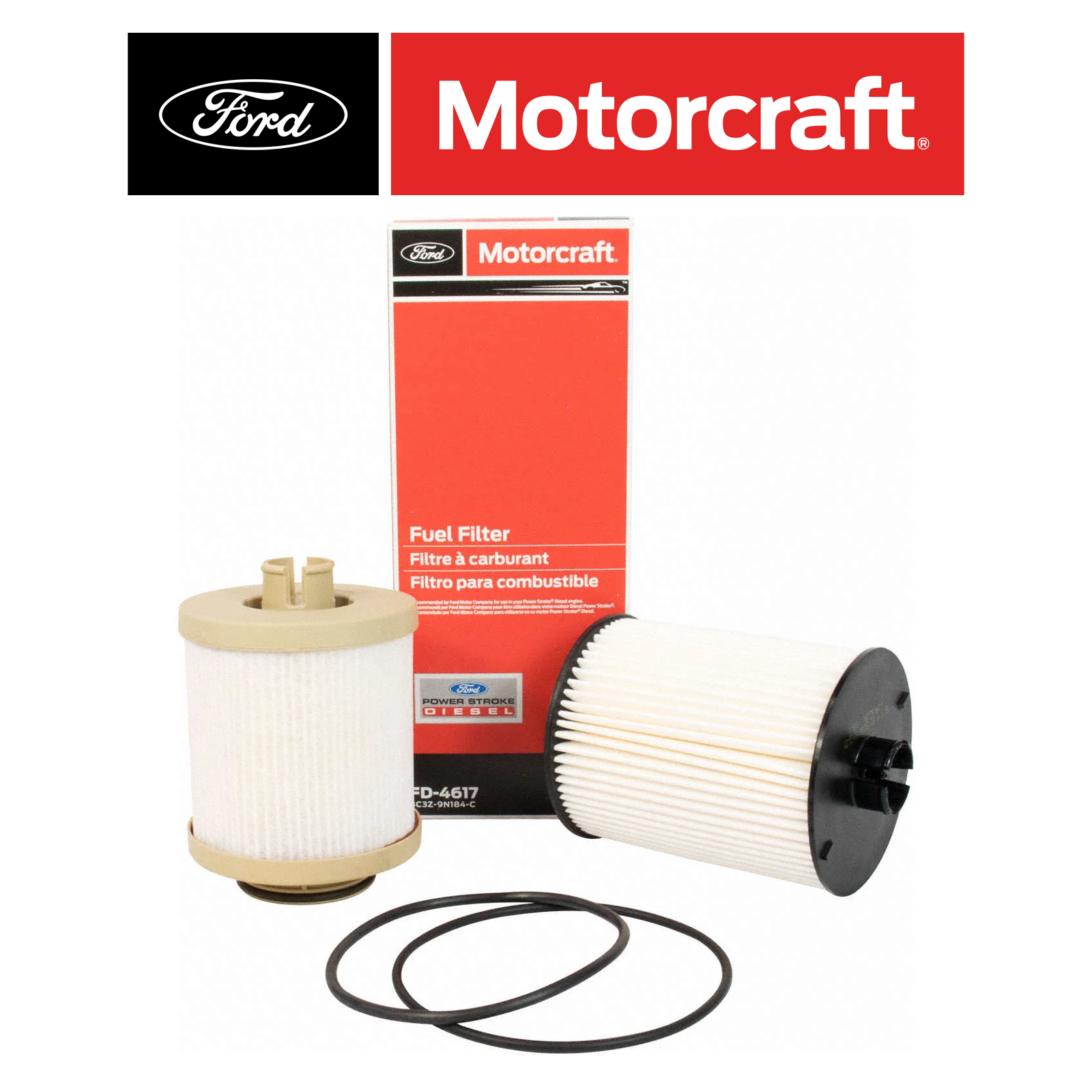 thumbnail image 2 of Motorcraft FD4615 Diesel Fuel Filter For Ford F-250 / F-350 Super Duty 6.7L – Genuine OEM With Gasket Kit 2 of 4