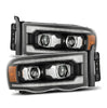 AlphaRex LUXX-Series LED Projector Headlights Black W/ Activation Light & Sequential Signal For 2002-2005 Dodge Ram 1500