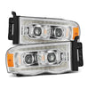 AlphaRex LUXX-Series LED Projector Headlights Chrome W/ Activation Light & Sequential Signal & Plank Style Design For 2002-2005 Dodge Ram 1500 & 2003-2005 Dodge Ram 2500 3500