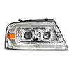 AlphaRex LUXX-Series LED Projector Headlights Black For 2006-2008 Lincoln Mark LT