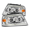 AlphaRex LUXX-Series LED Projector Headlights Black For 2006-2008 Lincoln Mark LT