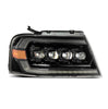 AlphaRex NOVA-Series LED Projector Headlights Alpha Black W/ Activation Light & Sequential Signal & DRL For 2004-2008 Ford F-150 & 2006-2008 Lincoln Mark LT