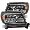 AlphaRex LUXX-Series Crystal LED Headlights Black W/ Activation Light & DRL For 2005-2011 Toyota Tacoma