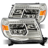 AlphaRex LUXX-Series Crystal LED Headlights Chrome W/ Activation Light & DRL For 2005-2011 Toyota Tacoma