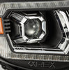 AlphaRex LUXX-Series LED Projector Headlights Black W/ Activation Light & DRL & Plank Style Design For 2005-2011 Toyota Tacoma