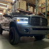 AlphaRex LUXX-Series LED Projector Headlights Black W/ Sequential Signal & DRL & Plank Style Design For 2006-2008 Dodge Ram 1500