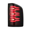 AlphaRex LUXX-Series LED Tail Lights Black Red For 2007-2014 Chevrolet Silverado 1500 2500HD 3500HD