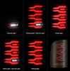 AlphaRex LUXX-Series LED Tail Lights Black Red W/ Activation Light & Sequential Signal For 2007-2014 GMC Sierra 1500 2500HD 3500HD