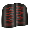 AlphaRex LUXX-Series LED Tail Lights Black Red W/ Activation Light & Sequential Signal For 2007-2014 GMC Sierra 1500 2500HD 3500HD