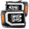 AlphaRex NOVA-Series LED Projector Headlights Gloss Black W/ Activation Light & Sequential Signal For 2007-2013 GMC Sierra 1500