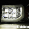 AlphaRex NOVA-Series LED Projector Headlights Matte Black W/ Activation Light & Sequential Signal For 2007-2014 GMC Sierra 2500HD 3500HD