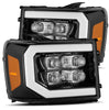 AlphaRex NOVA-Series LED Projector Headlights Gloss Black W/ Activation Light & Sequential Signal & DRL & Plank Style Design For 2007-2013 GMC Sierra 1500