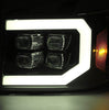 AlphaRex NOVA-Series LED Projector Headlights Gloss Black W/ Activation Light & Sequential Signal & DRL & Plank Style Design For 2007-2013 GMC Sierra 1500