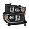 AlphaRex LUXX-Series LED Projector Headlights Black W/ Activation Light & Sequential Signal & DRL For 2007-2013 Toyota Tundra & 2008-2017 Sequoia