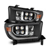 AlphaRex NOVA-Series LED Projector Headlights Black W/ Activation Light & Sequential Signal & DRL For 2007-2013 Toyota Tundra & 2008-2017 Sequoia