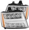 AlphaRex NOVA-Series LED Projector Headlights Chrome W/ Activation Light & DRL For 2007-2013 Chevrolet Avalanche