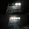AlphaRex NOVA-Series LED Projector Headlights Chrome W/ Activation Light & DRL For 2007-2013 Chevrolet Avalanche