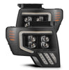 AlphaRex NOVA-Series LED Projector Headlights Black W/ Activation Light & Sequential Signal For 2009-2014 Ford F150