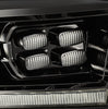 AlphaRex LUXX-Series LED Projector Headlights Black W/ Sequential Signal & Smoked DRL For 2009-2018 Dodge Ram 2500 3500