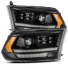 AlphaRex LUXX-Series LED Projector Headlights Black W/ Sequential Signal & Smoked DRL For 2009-2018 Dodge Ram 2500 3500
