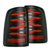 AlphaRex LUXX-Series LED Tail Lights Black Red W/ Activation Light & Sequential Signal For 2009-2018 Dodge Ram