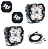 Baja Designs Squadron 2.0 Sport Clear Spot LED Light Pod Kit w/ Blk Rock Guards