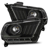 AlphaRex LUXX-Series LED Projector Headlights Alpha Black W/ Activation Light & Sequential Signal For 2010-2012 Ford Mustang