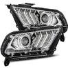 AlphaRex LUXX-Series LED Projector Headlights Chrome W/ Activation Light & Sequential Signal For 2010-2012 Ford Mustang