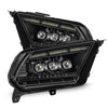 AlphaRex NOVA-Series LED Projector Headlights Alpha Black W/ Activation Light & Sequential Signal For 2010-2012 Ford Mustang