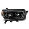 AlphaRex LUXX-Series LED Projector Headlights Alpha Black W/ Sequential Signal & DRL For 2010-2013 Toyota 4Runner