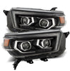 AlphaRex LUXX-Series LED Projector Headlights Black W/ Sequential Signal & DRL & Plank Style Design For 2010-2013 Toyota 4Runner