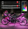 XK Glow Strip Million Color XKCHROME Smartphone App ATV/Motorcycle LED Light Kit 8xPod + 4x10In