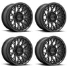 (4) 18x9 KMC KM722 Technic Satin Black Wheels 6X135 +0MM For 2004-2026 Ford F-150