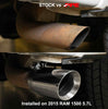 PPE 3in to 4in Black TiCN 304 Stainless Steel Exhaust Tip 7.5in Long For GM Ford Ram Gas Diesel