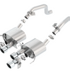 Borla ATAK Axle-Back Quad Exhaust w/ 4.25" Tips For 14-19 Chevy Corvette C7 6.2L
