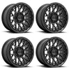 (4) 18x9 KMC KM722 Technic Satin Black Wheels 6X135 +18MM For 2004-2026 Ford F-150
