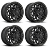 (4) 17x9 KMC KM545 Trek Satin Black Wheels 6X135 +0MM For 2004-2026 Ford F-150