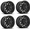 (4) 17x9 KMC KM545 Trek Satin Black Wheels 6X135 +18MM For 2004-2026 Ford F-150