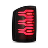 AlphaRex LUXX-Series LED Tail Lights Black Red W/ Activation Light & Sequential Signal For 2014-2018 GMC Sierra 1500 2500HD 3500HD