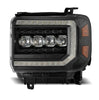 AlphaRex NOVA-Series LED Projector Headlights Black W/ Activation Light & Sequential Signal For 2014-2018 GMC Sierra 1500 2500HD 3500HD