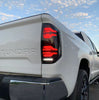 AlphaRex LUXX-Series LED Tail Lights Black Red W/ Activation Light & Sequential Signal For 2014-2021 Toyota Tundra