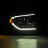 AlphaRex LUXX-Series LED Projector Headlights Black W/ Activation Light & Sequential Signal & DRL For 2014-2021 Toyota Tundra