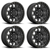 (4) 17x8.5 KMC KM718 Summit Satin Black Wheels 6X135 +0MM For 2004-2026 Ford F-150